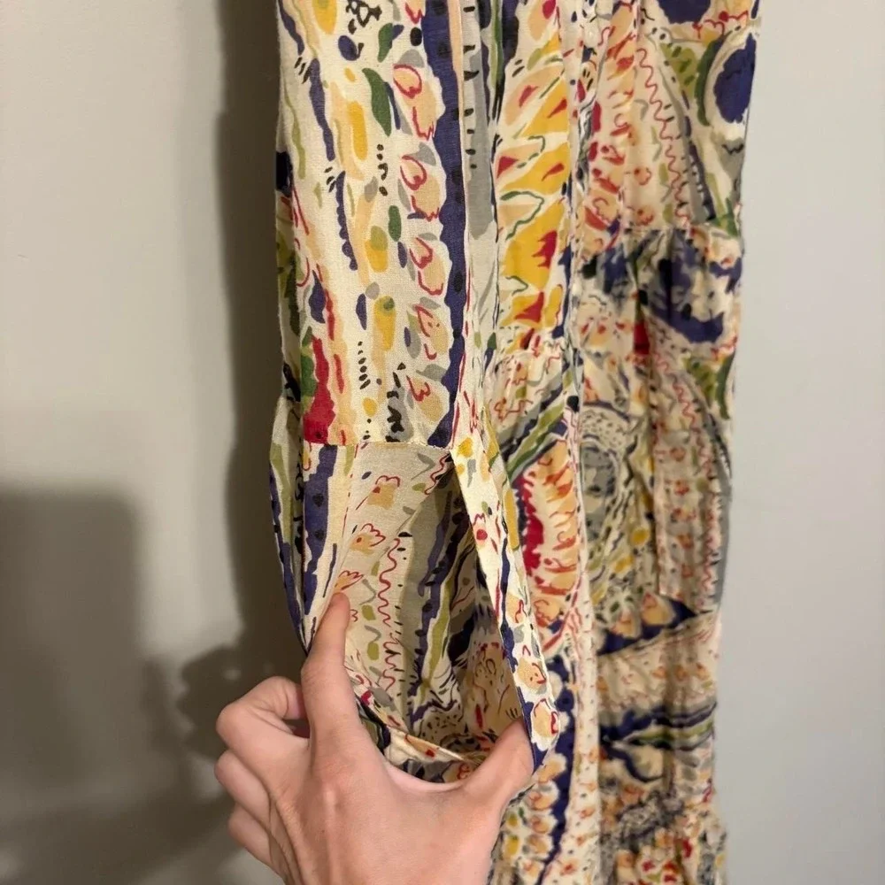 colorful Boho American Eagle Maxi dress with pockets!! - Picture 3 of 7